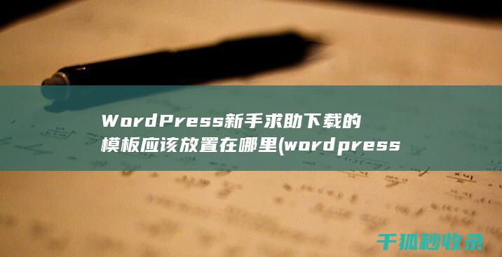 WordPress新手求助 下载的模板应该放置在哪里 (wordpress外贸网站建站)