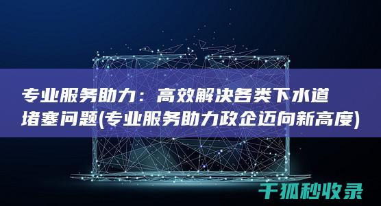 专业服务助力：高效解决各类下水道堵塞问题 (专业服务助力政企迈向新高度)