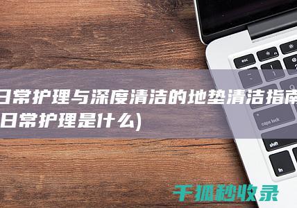 日常护理与深度清洁的地垫清洁指南 (日常护理是什么)
