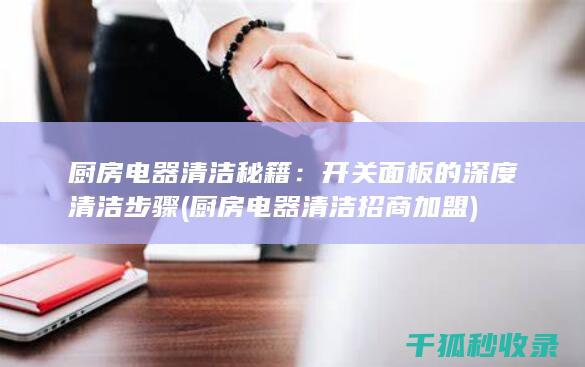 厨房电器清洁秘籍：开关面板的深度清洁步骤 (厨房电器清洁招商加盟)