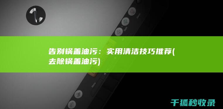告别锅盖油污：实用清洁技巧推荐 (去除锅盖油污)
