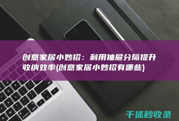 创意家居小妙招：利用抽屉分隔提升收纳效率 (创意家居小妙招有哪些)
