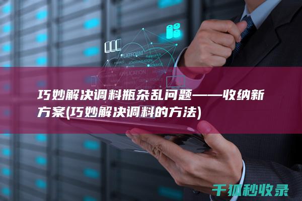 巧妙解决调料瓶杂乱问题——收纳新方案 (巧妙解决调料的方法)
