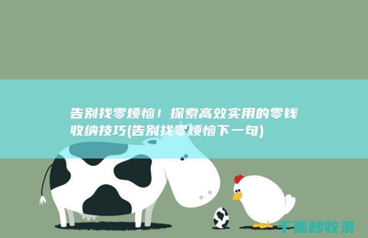 告别找零烦恼！探索高效实用的零钱技巧