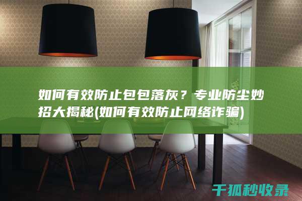 如何有效防止包包落灰？专业防尘妙招大揭秘 (如何有效防止网络诈骗)