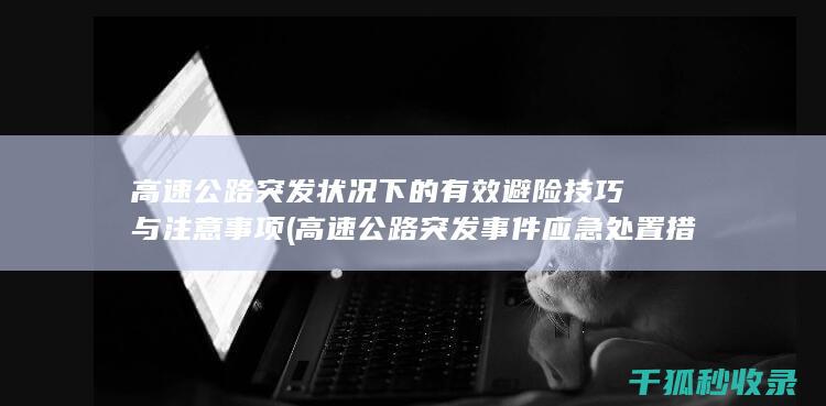高速公路突发状况下的有效避险技巧与注意事项 (高速公路突发事件应急处置措施包括)