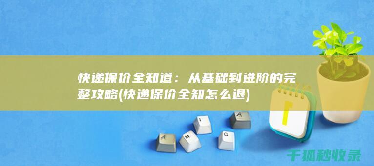 快递保价全知道：从基础到进阶的完整攻略 (快递保价全知怎么退)