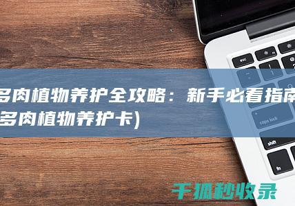 多肉植物养护全攻略：新手必看指南 (多肉植物养护卡)