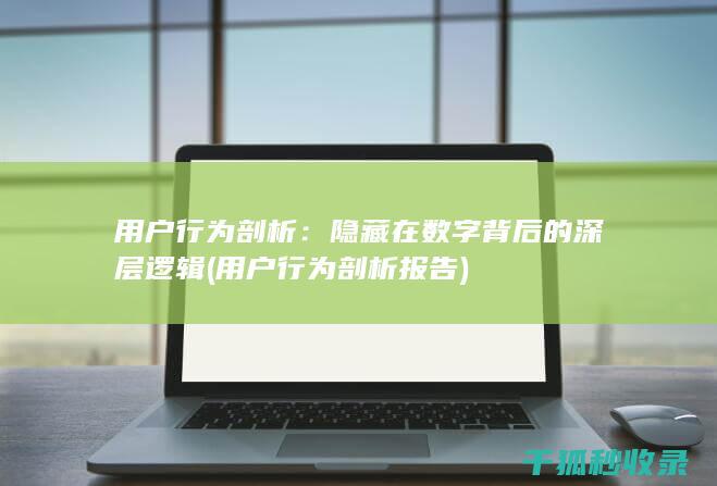 用户行为剖析：隐藏在数字背后的深层逻辑 (用户行为剖析报告)