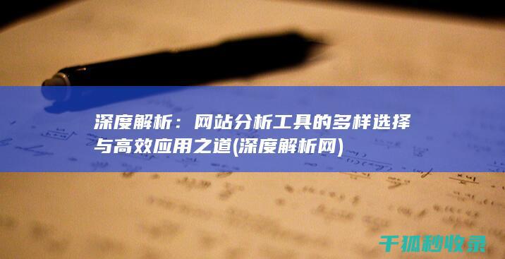 深度解析：网站分析工具的多样选择与高效应用之道 (深度解析网)