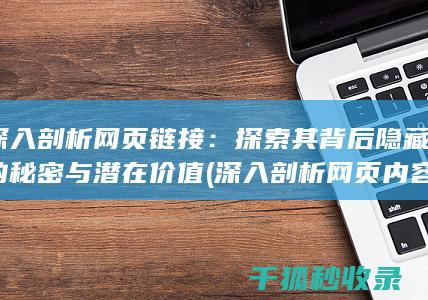 深入剖析网页链接：探索其背后隐藏的秘密与潜在价值 (深入剖析网页内容)