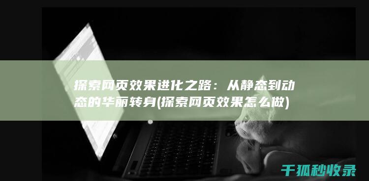 探索网页效果进化之路：从静态到动态的华丽转身 (探索网页效果怎么做)