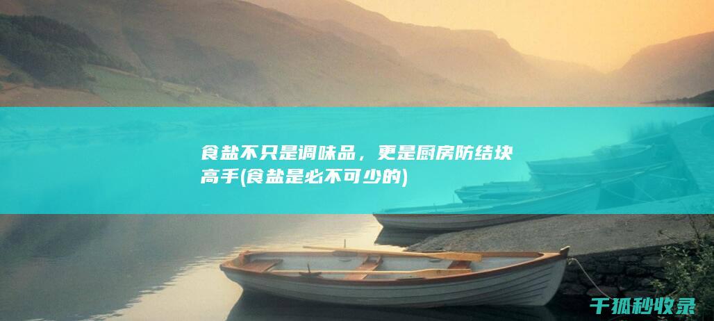 食盐不只是调味品，更是厨房防结块高手 (食盐是必不可少的)