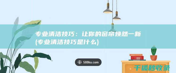 专业清洁技巧：让你的窗帘焕然一新 (专业清洁技巧是什么)