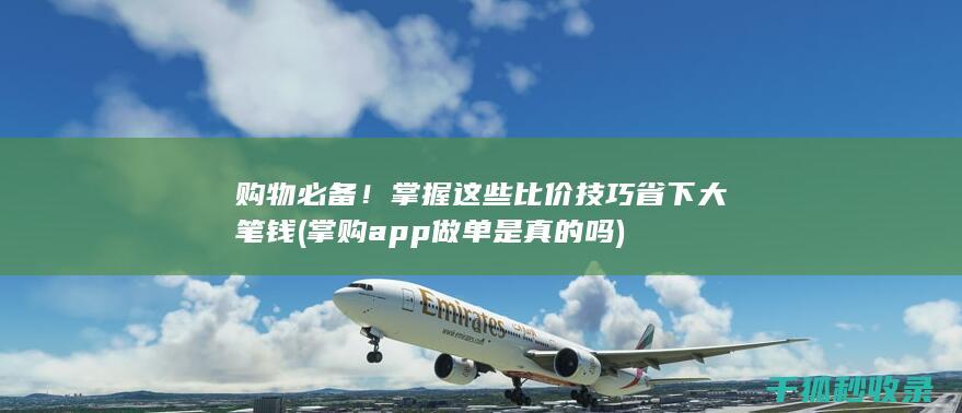 购物必备！掌握这些比价技巧省下大笔钱 (掌购app做单是真的吗)